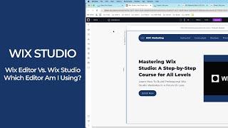 Wix Editor Vs Wix Studio | Which Editor Am I Using?