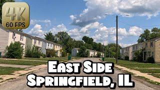 Driving Around Springfield, Illinois Hood - East Side in 4k Video