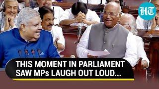 Special Parliament Session: This Kharge-Dhankhar Moment Had Rajya Sabha MPs In Splits | Watch