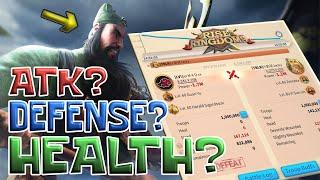 GUAN YU+HARALD: Attack VS Defense VS Health - Rise of Kingdoms