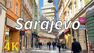 Sarajevo Bosnia and Herzegovina  4K Walking Tour - April 2024