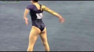 Gymnast performs amazing floor routine