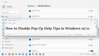 How to Disable Pop Up Help Tips in Windows 11