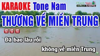 Thương Về Miền Trung Karaoke 2025 Tone Nam | Nhạc Sống Thanh Ngân