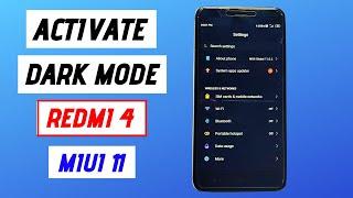Enable Dark mode in Redmi 4 || Dark mode || MIUI 11