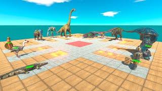 Battle Royale Over Lava Trap - Animal Revolt Battle Simulator