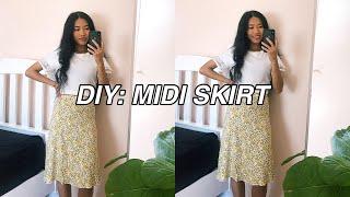 DIY MIDI SKIRT: Make your own midi skirt from scratch