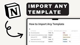 How to Import any Template in Notion | Notion Tutorial (2025)