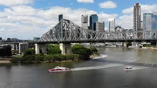 2018 12 27 Drone fly Brisbane city Riverside & Story bridge