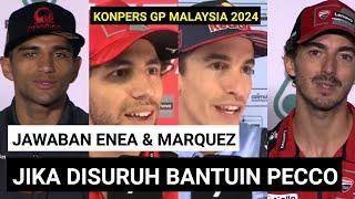 Hasil Konpers MotoGP Malaysia 2024: Jawaban Tegas Marquez & Bastianini Soal Bantu Bagnaia VS Martin