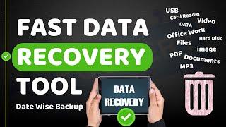 No 1 Fast & Secure Data Recovery Software GIVEAWAY || date wise, option wise Data Backup & Recovery