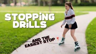 How to Stop on Rollerblades: Learn How to Plow Stop & stopping drills for beginners