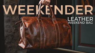 Weekender Men's Leather Weekend Bag— Travel Bag, Duffle Bag, Luggage Bag,  by Von Baer Overview