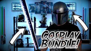 New Mandalorian Neopixel Darksaber and Helmet Cosplay Bundle! (Artsabers)