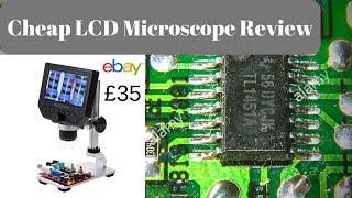 The  ebay £35 Digital LCD Microscope. Up to 600X power.