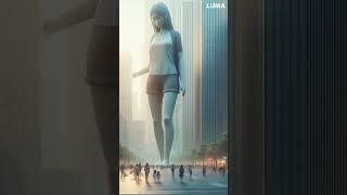 Giantess in city test (Luna ai) #lumalabs #ai