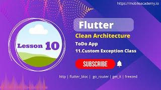 Flutter | Clean Architecture | Custom Exception Class