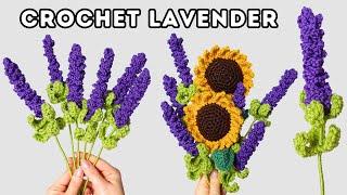 Crochet Lavender Tutorial for Bouquet  Easy Crochet Lavender