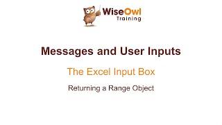 Excel VBA Online Course - 5.4.8 Returning a Range Object