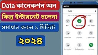 ডাটা কানেকশন অন mb আছে কিন্তু ইন্টারনেট চলেনা | data connection on but internet not working | data