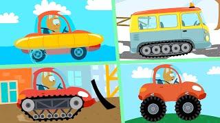 СБОРНИК Котёнок и волшебный гараж - 10 серий мультфильмы про машинки без перерыва