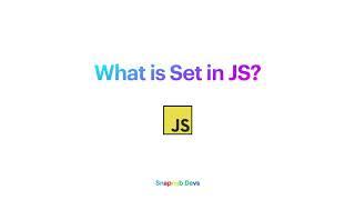 Set in Javascript | Quick notes