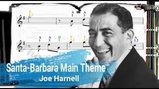 Santa-Barbara Main Title Theme | Joe Harnell | Violin SHEET MUSIC [With Fingerings] [L2] New Key