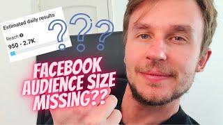 Can't Figure Out Facebook Audience Size? QUICK SOLUTION 