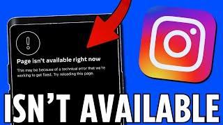 FIX Page Isn’t Available Right Now On Instagram (2024)