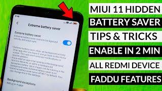 Battery Saving tips MIUI 11/ Enable Extreme  Battery saver Mode On Miui 11| Any Xiaomi smartphone