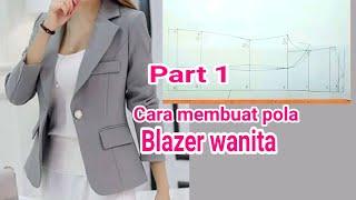 cara membuat pola blazer wanita bagian 1