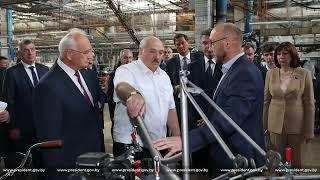 Lukashenko arranged a dressing at a motorcycle plant