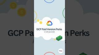 GCP Paid Version Perks in 30 Seconds #learngooglecloud #learnwithfun #cloudstorage #google #shorts