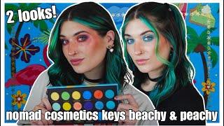NEW Nomad Cosmetics Keys Beachy & Peachy Palette | 2 Looks + Swatches