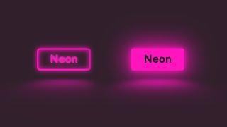 Create a neon button with a reflection using CSS