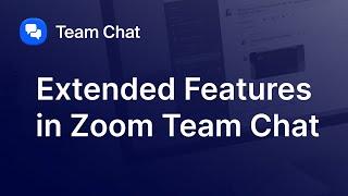 Extended Features in Zoom Team Chat