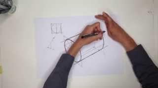 Constructing cast shadows (3) horizontal cylinder