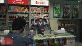 GTA 5 - Store Robbery (Pistol Only) + Five Star Escape