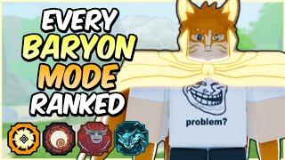 Every Baryon Mode RANKED From WORST To BEST | Shindo Life Bloodline Tier List