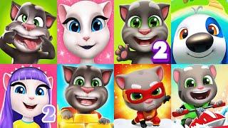 Talking Tom2 vs Angela2 vs Gold Run vs Tom vs Angela vs Hank islands vs Hero Dash vs Jetski2 Ep4130