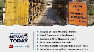 News Today | Daily Current Affairs |  20th  September, 2024