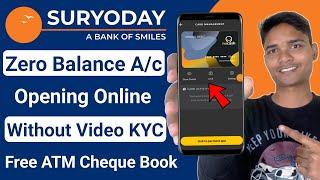 Suryoday small finance bank Zero Balance account opening - suryoday small finance bank