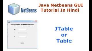 Java Swing Netbeans IDE GUI Tutorial - 11 - How To Use JTable or Table - Hindi