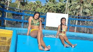 Maratona de férias na piscina do clube co. minha irmã #divertido