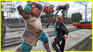 GTA 5 - THOR (GOW) VS THOR (MCU) | EPIC BATTLE!