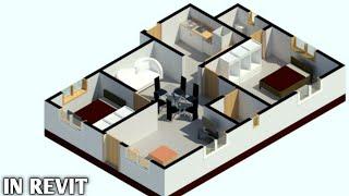 Revit tutorial 3D floor plan and components arrangement.