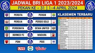 Jadwal Bri Liga 1 Pekan ke 31 -jadwal Liga 1 2024 Terbaru Hari ini- Persita vs Persib -live indosiar