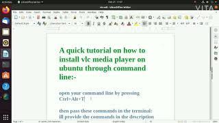 How to install VLC Media player on ubuntu through command line | Quick and Easy tutorial