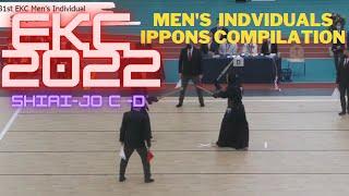 31st European Kendo Championship (2022 EKC) Male Individual's Ippons  (shiai-jo C - D )Kendo shiai