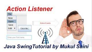#14.1 Java Swing Tutorial | ActionListener in java part-1 | how to use  ActionListener on a button